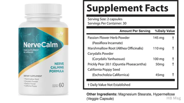 Nerve Calm Ingredients Supplement Facts