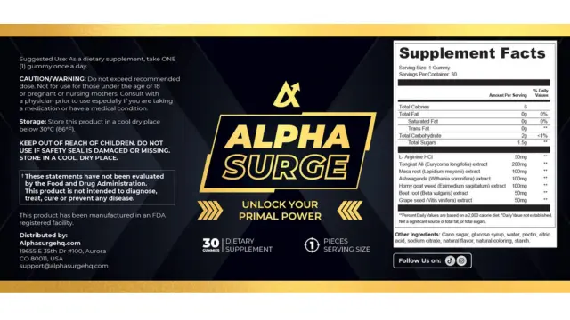 Alpha Surge Supplement Facts