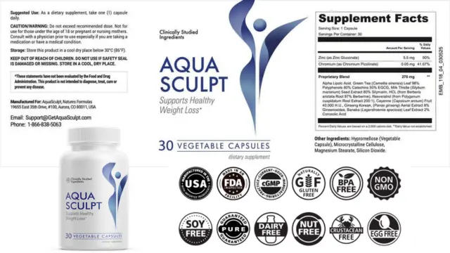 AquaSculpt Reviews 2025: Honest Facts You Need To Know! 6 AquaSculpt Supplement Facts