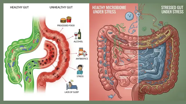 Healthy Gut Vs Unhealthy Gut