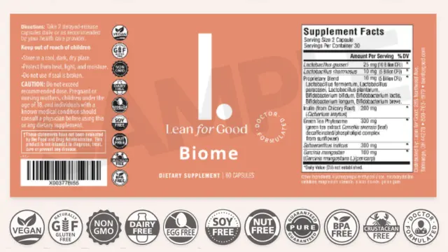 LeanBiome Ingredients And Supplement Facts