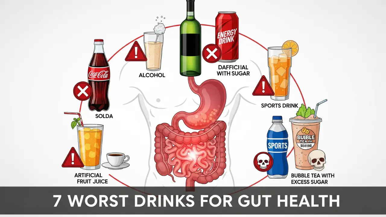 The Seven Worst Drinks for Gut Health