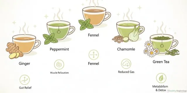 5 Teas For Bloating Relief
