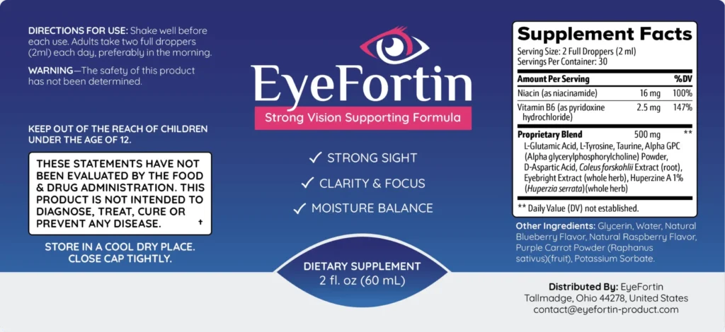 EyeFortin Ingredients