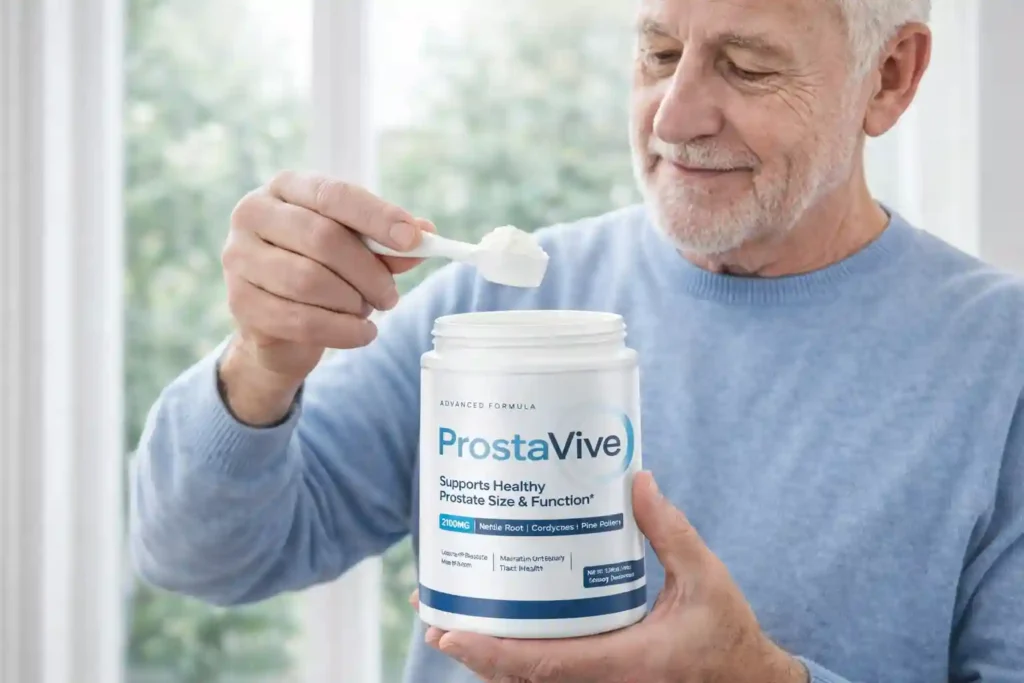 An old man taking Prostavive