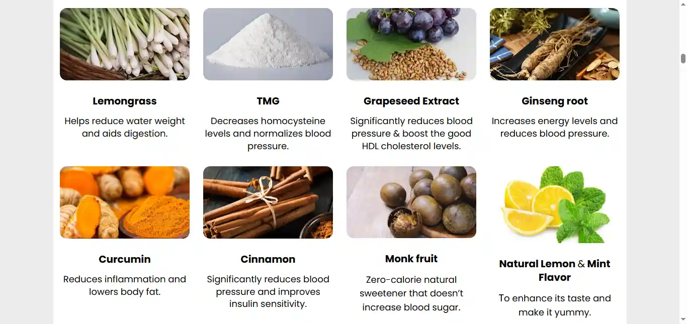 Cardio Slim Tea Ingredients List 1