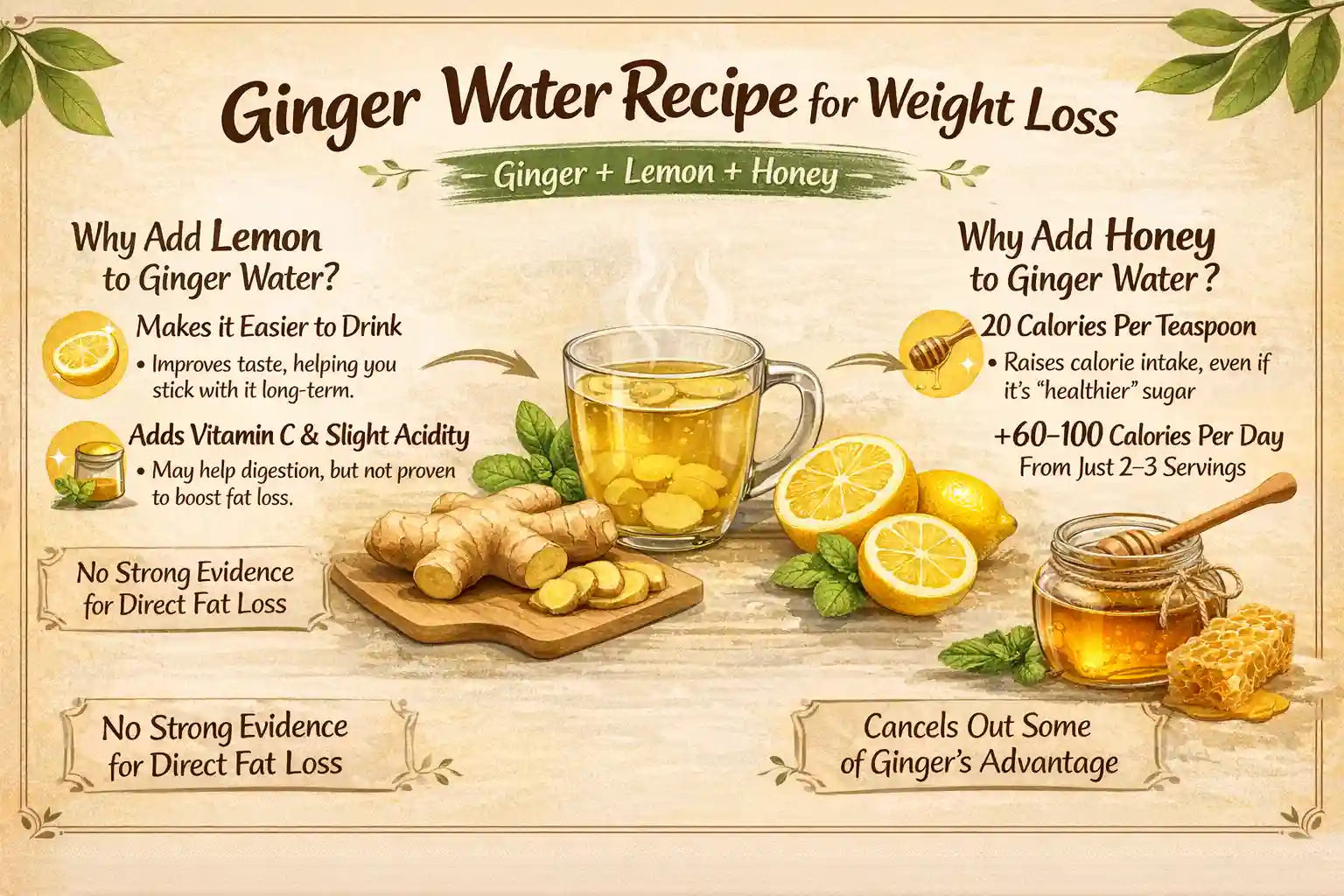 Ginger Water Recipe for Weight Loss With Lemon and Honey