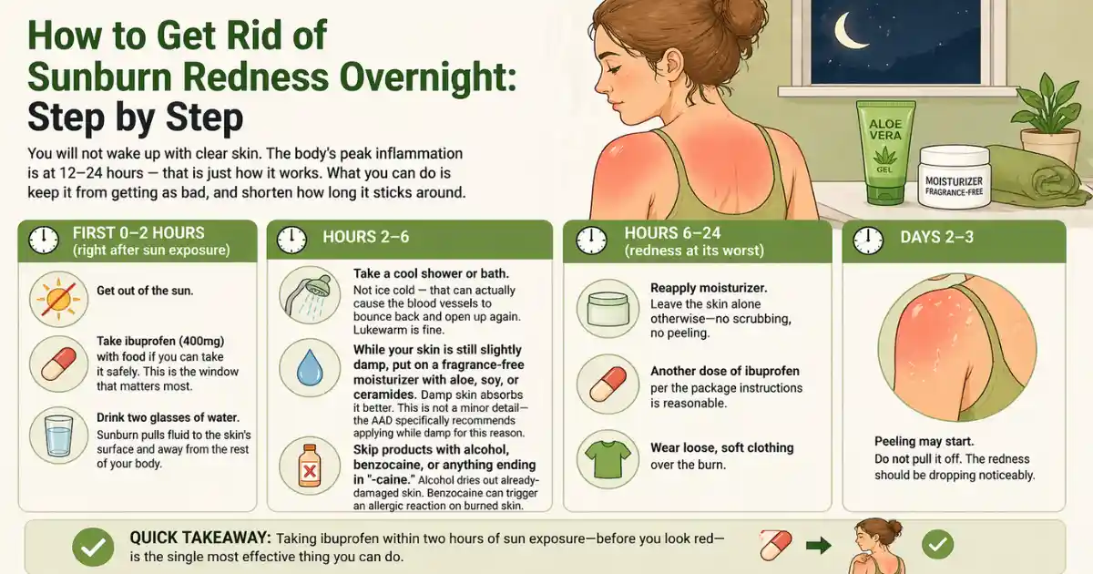 How To Get Rid Of Sunburn Redness Step By Step