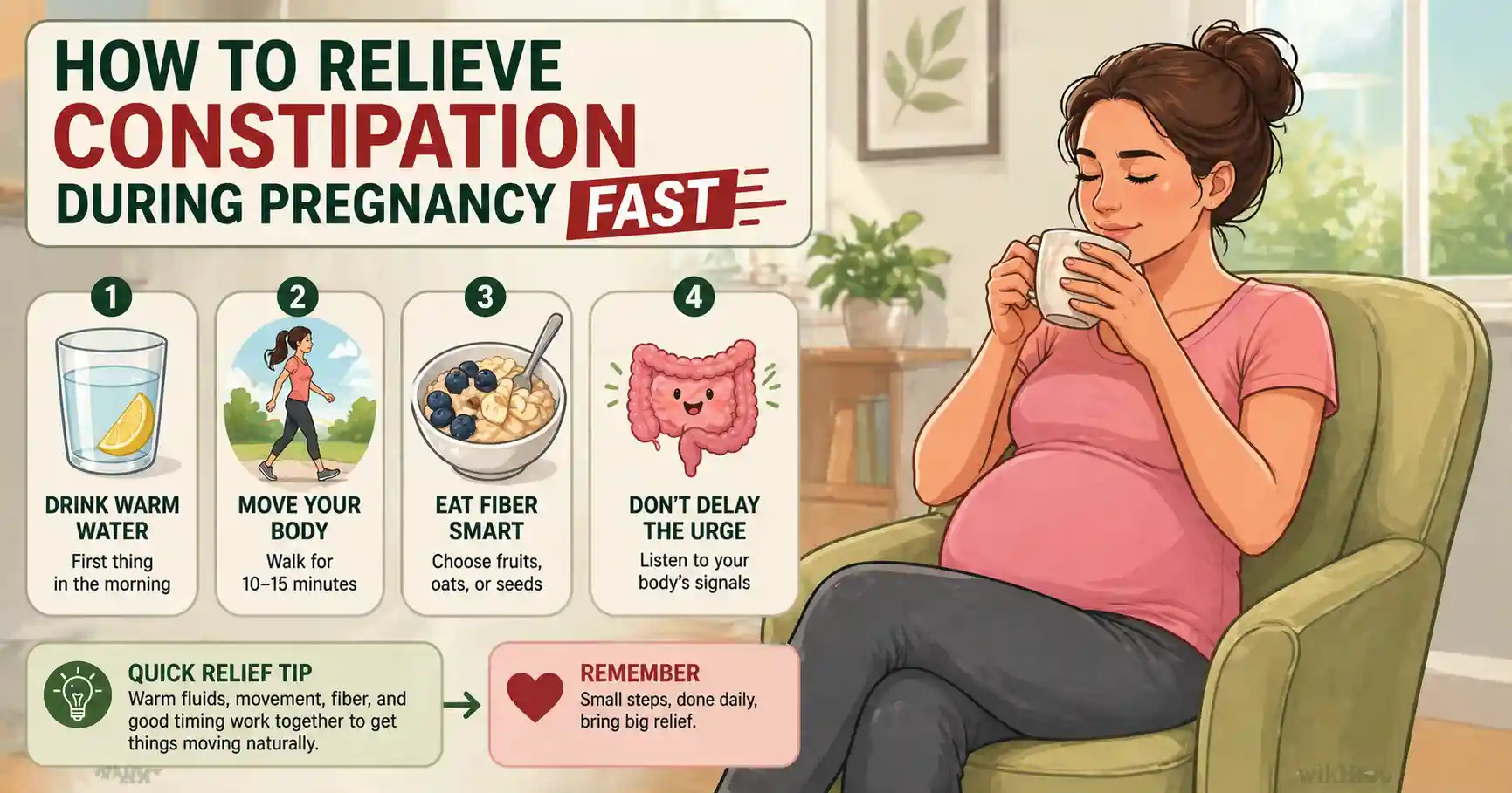 How to Relieve Constipation During Pregnancy Fast