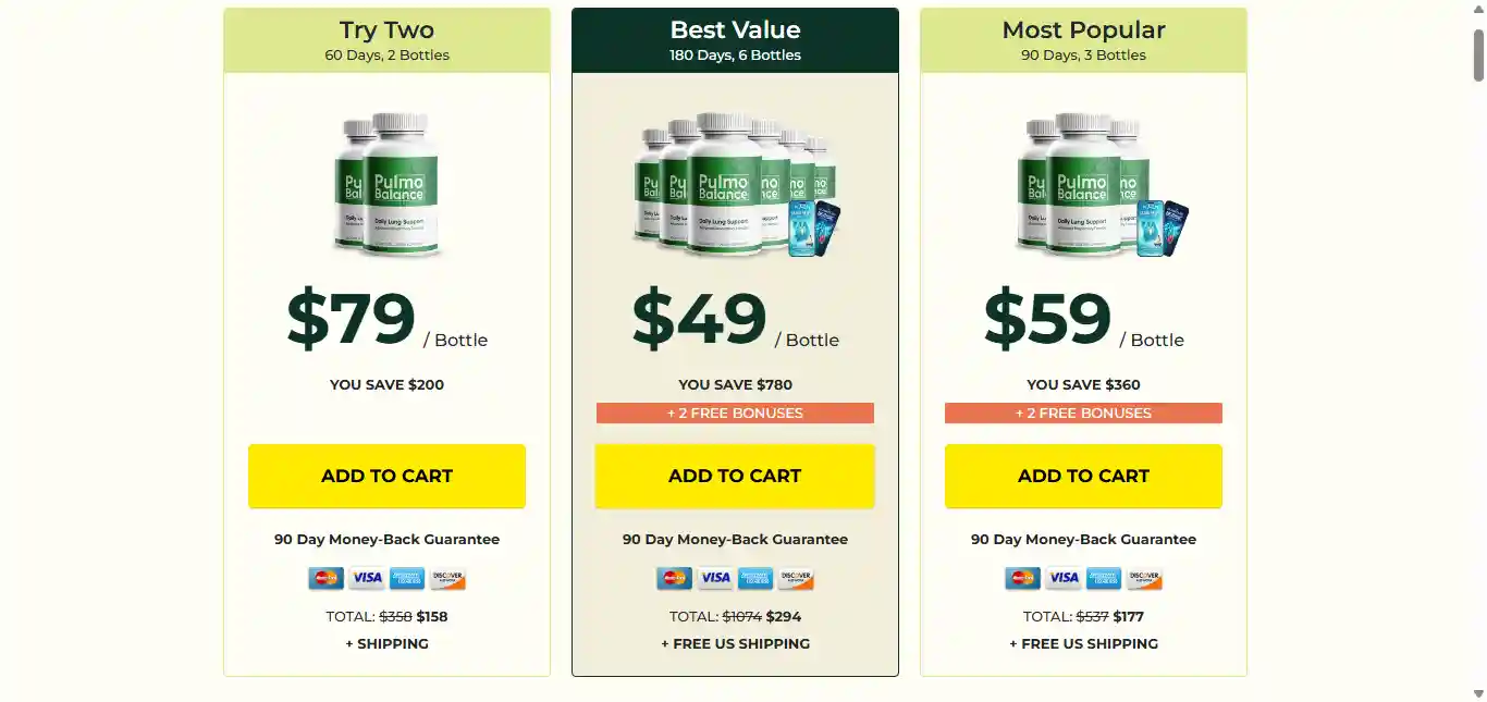 Pulmo Balance Pricing