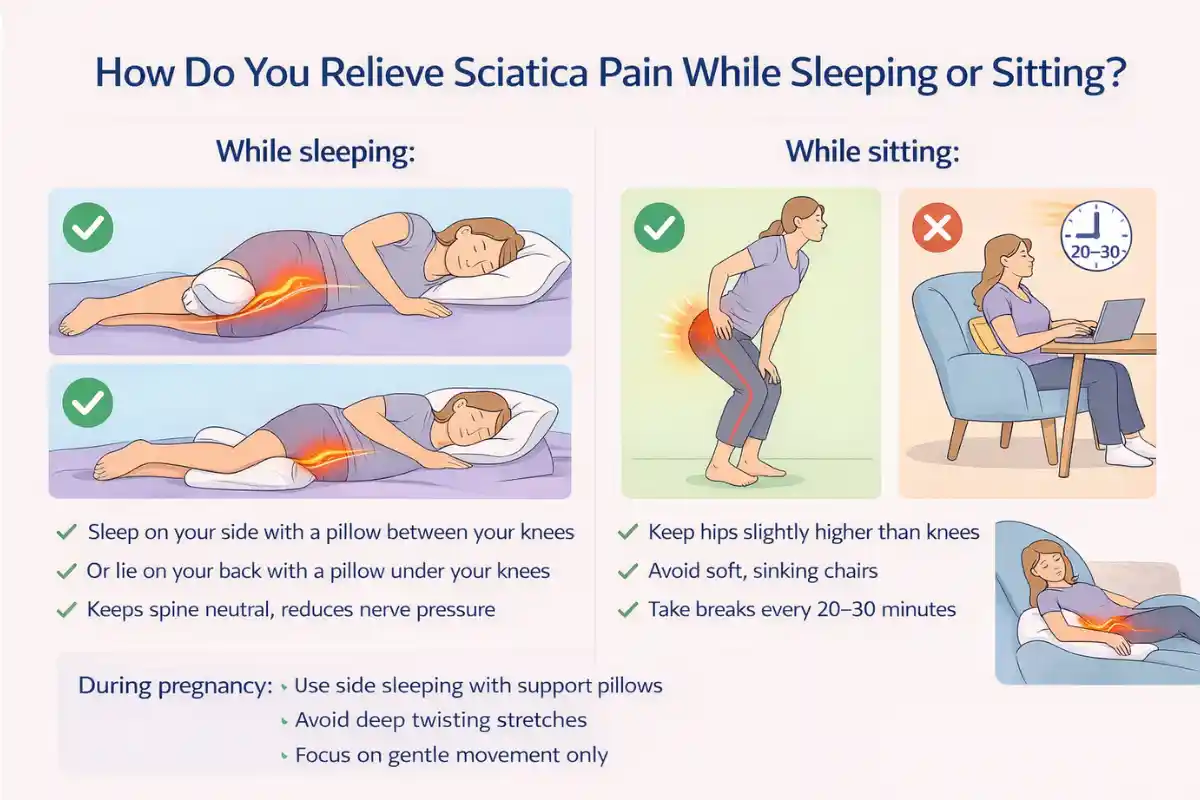 Relieve Sciatica Pain In Different Positions