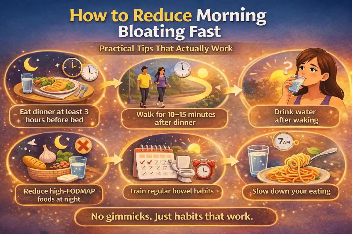 Tips to reduce morning bloating