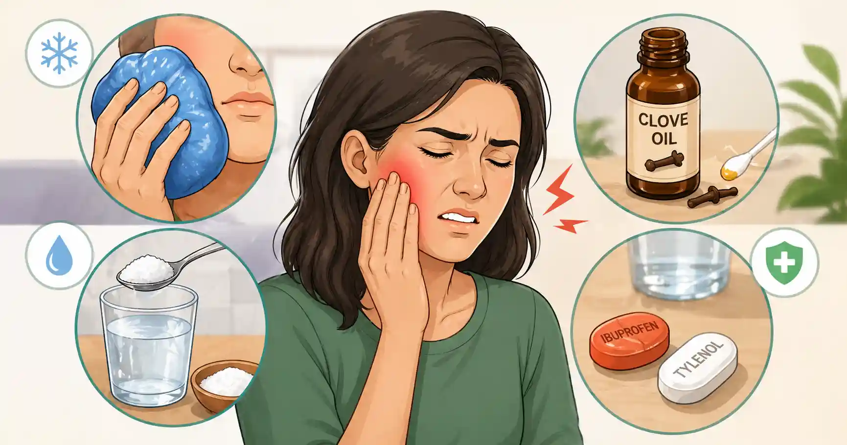 What stops tooth pain instantly at home