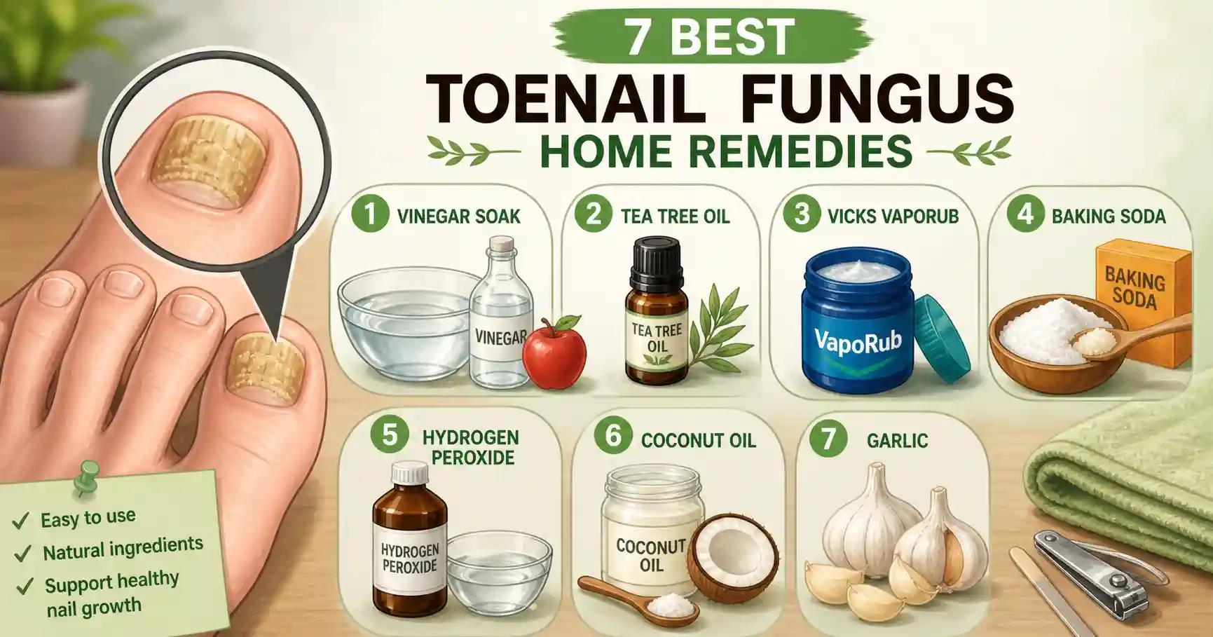 7 best toenail fungus home remedies
