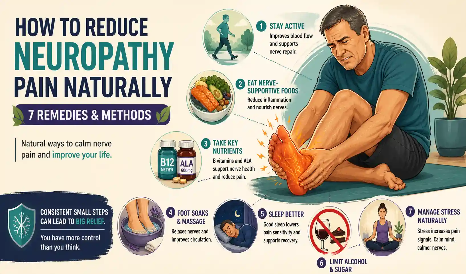 7 methods to reduce neuropathy pain