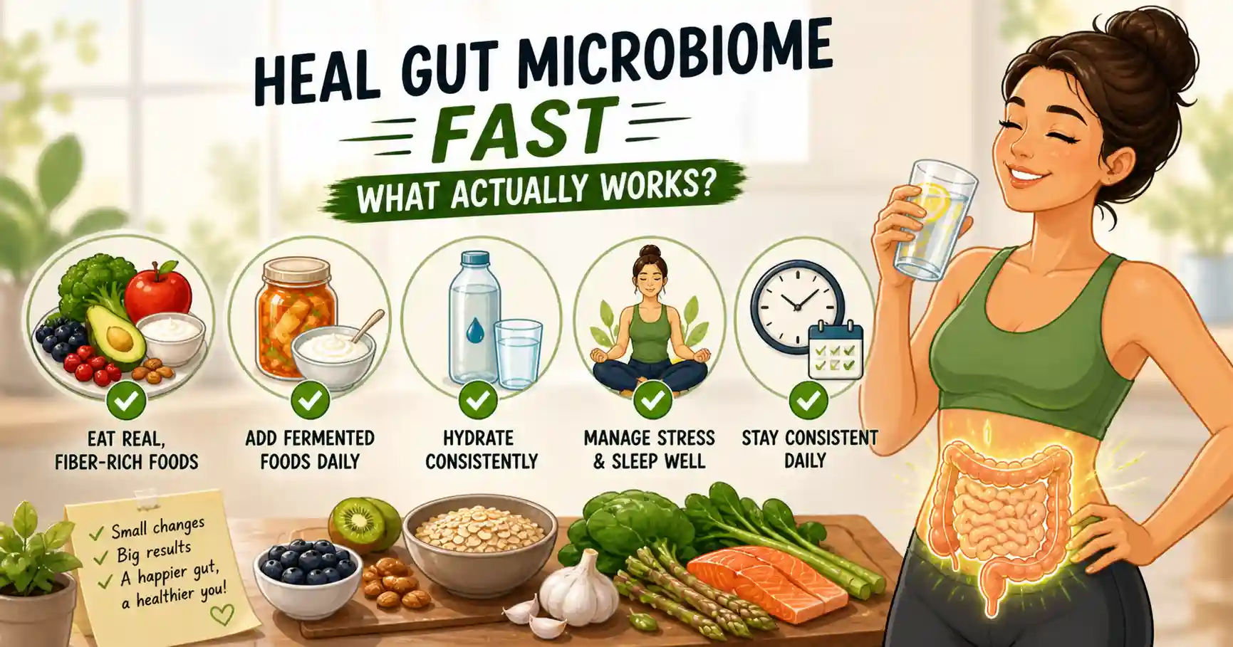 Heal gut microbiome with simple steps