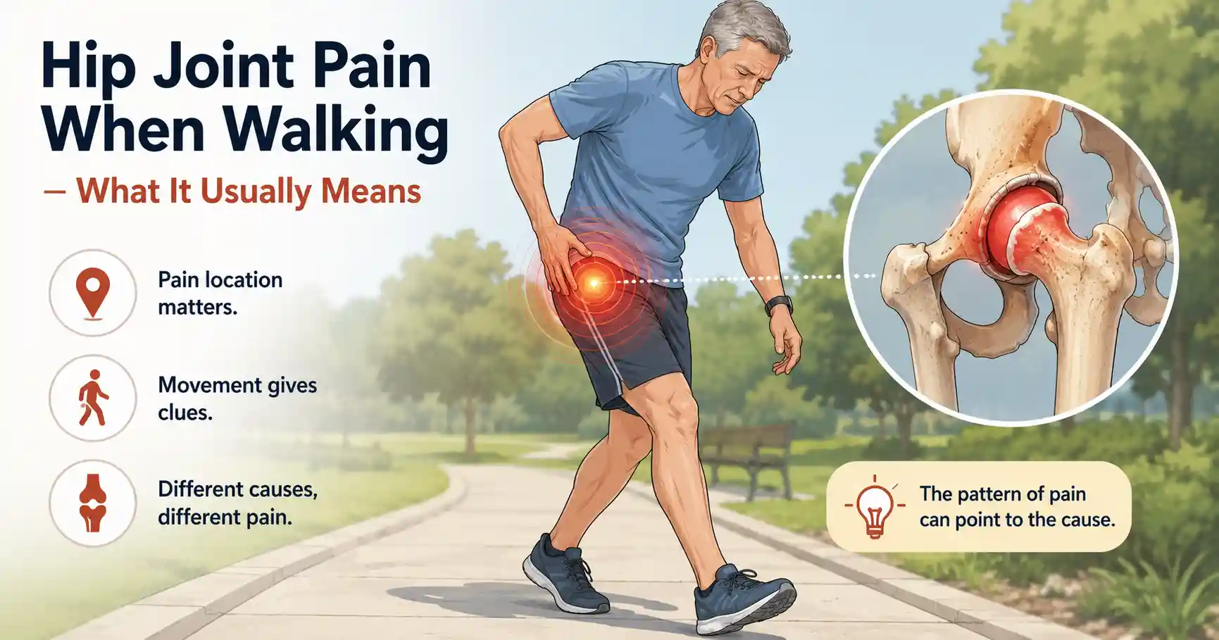 Hip joint pain explained visually