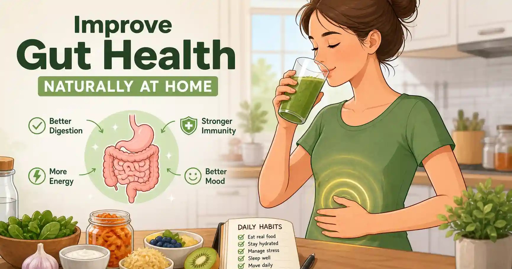 How to Improve Gut Health Naturally at Home