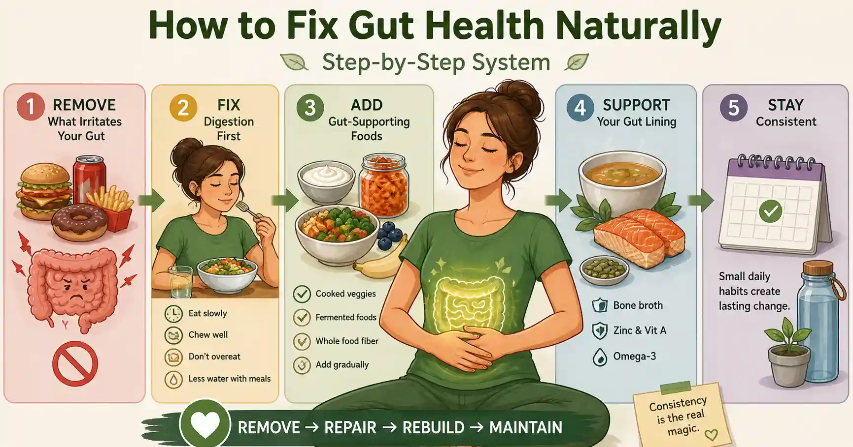 How to fix gut health naturally