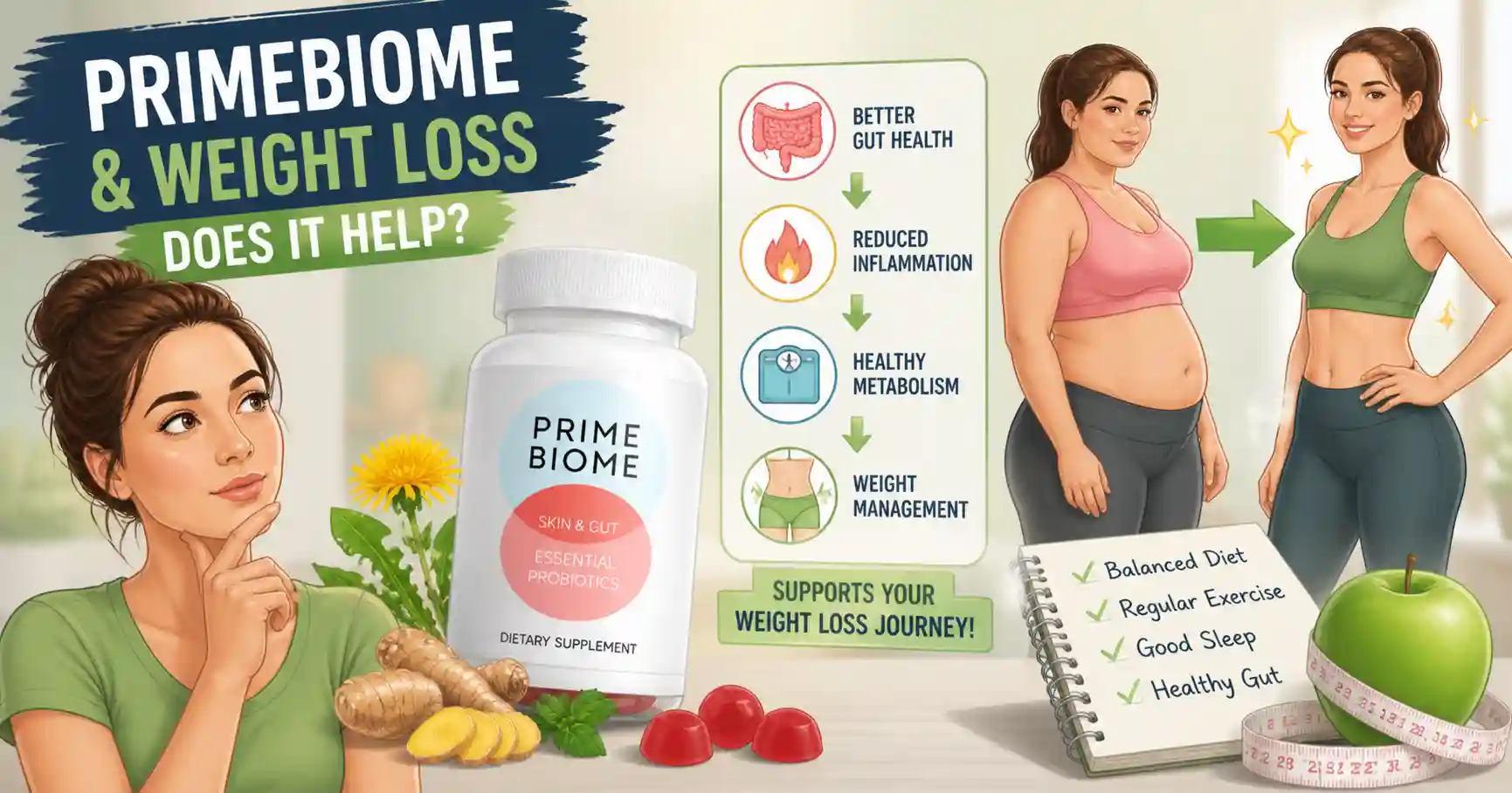 PrimeBiome And weight loss support