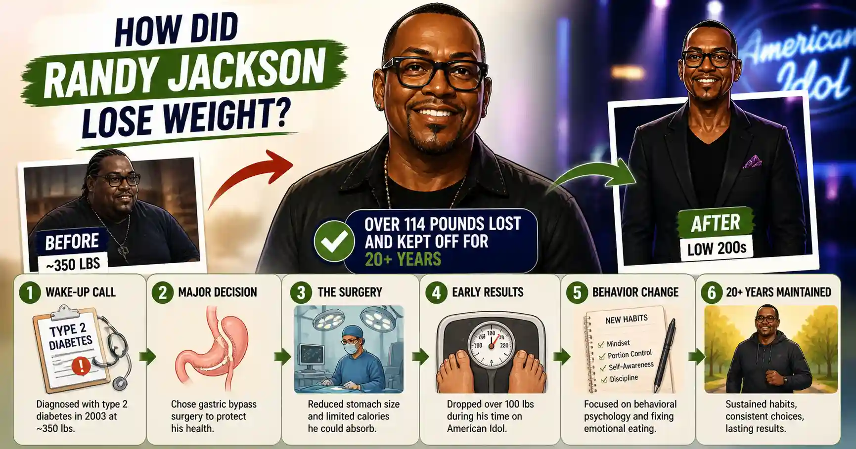 Randy Jackson weight loss journey