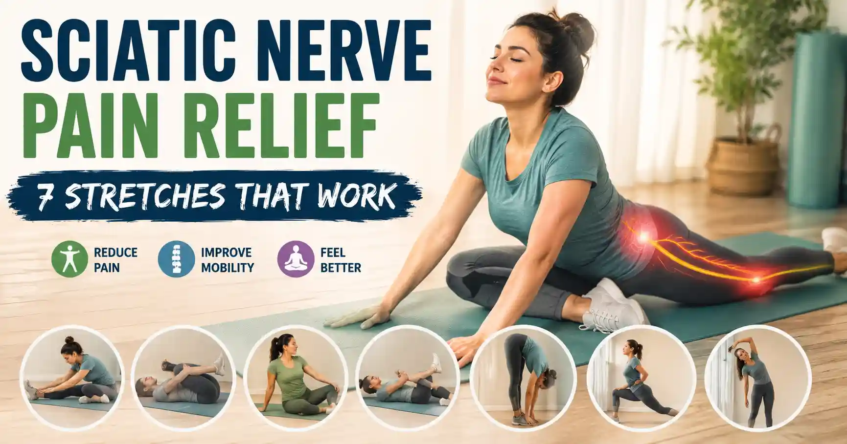 Sciatic nerve pain relief stretches