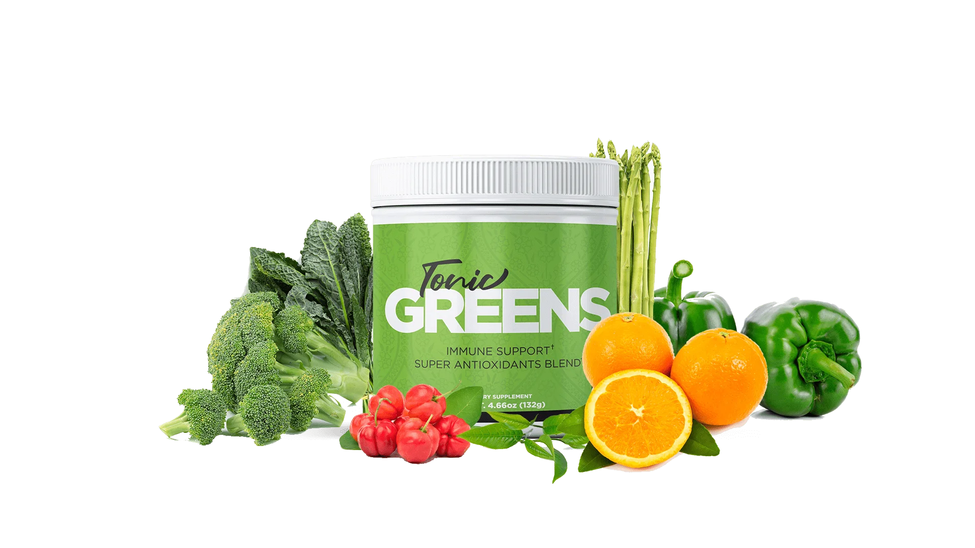 Tonic Greens supplement bottle