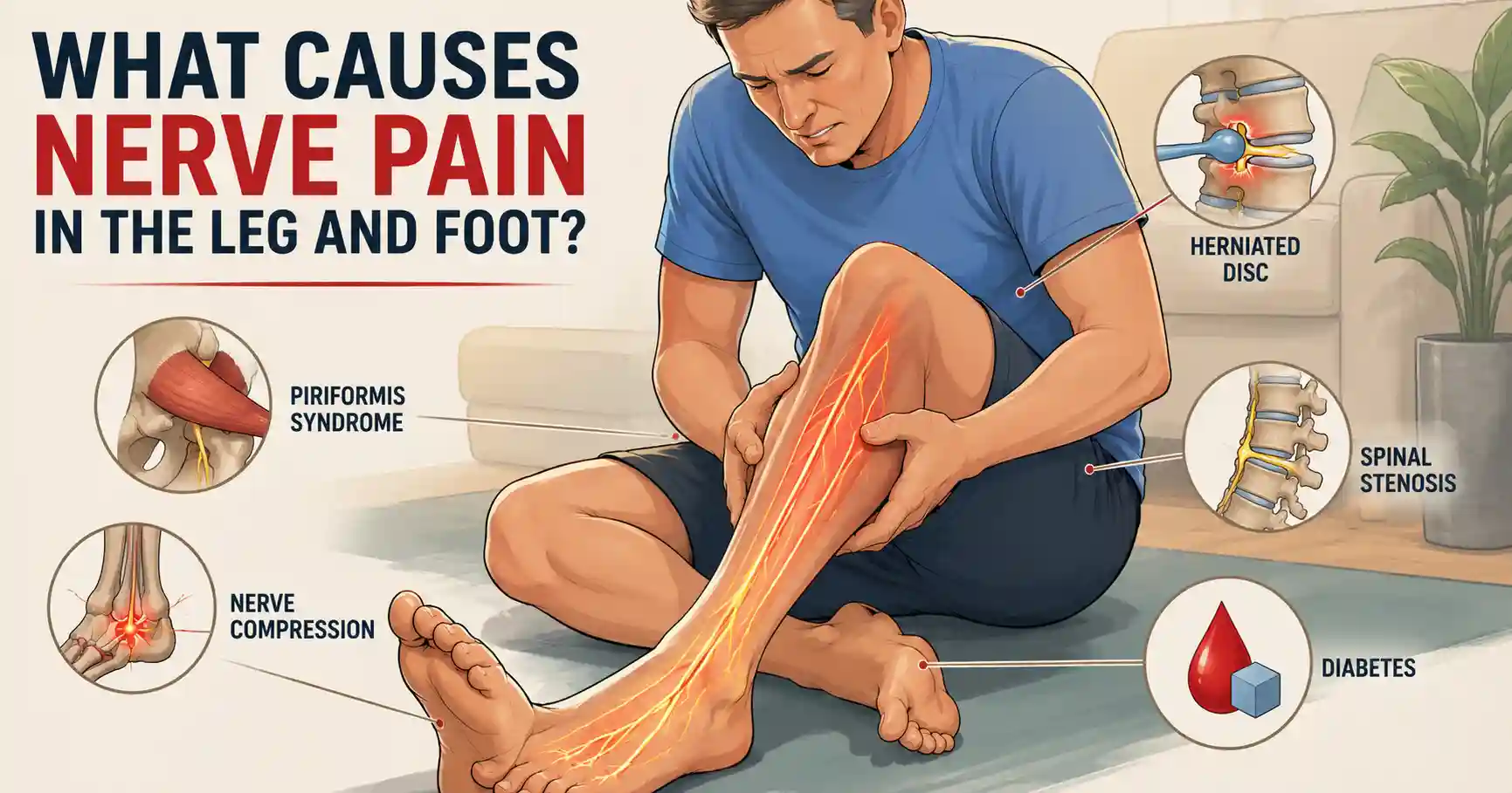 What causes nerve pain in legs