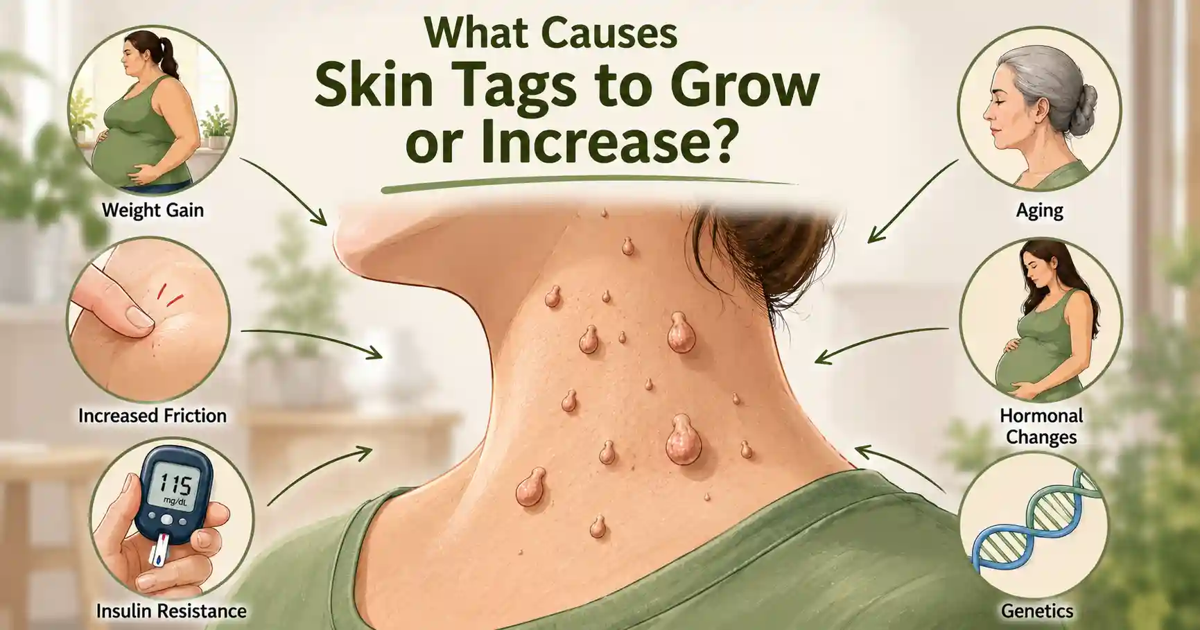 What causes skin tags to grow
