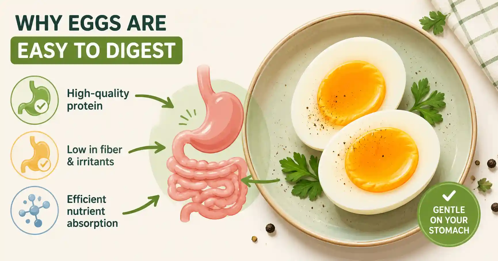 Why eggs are easy to digest