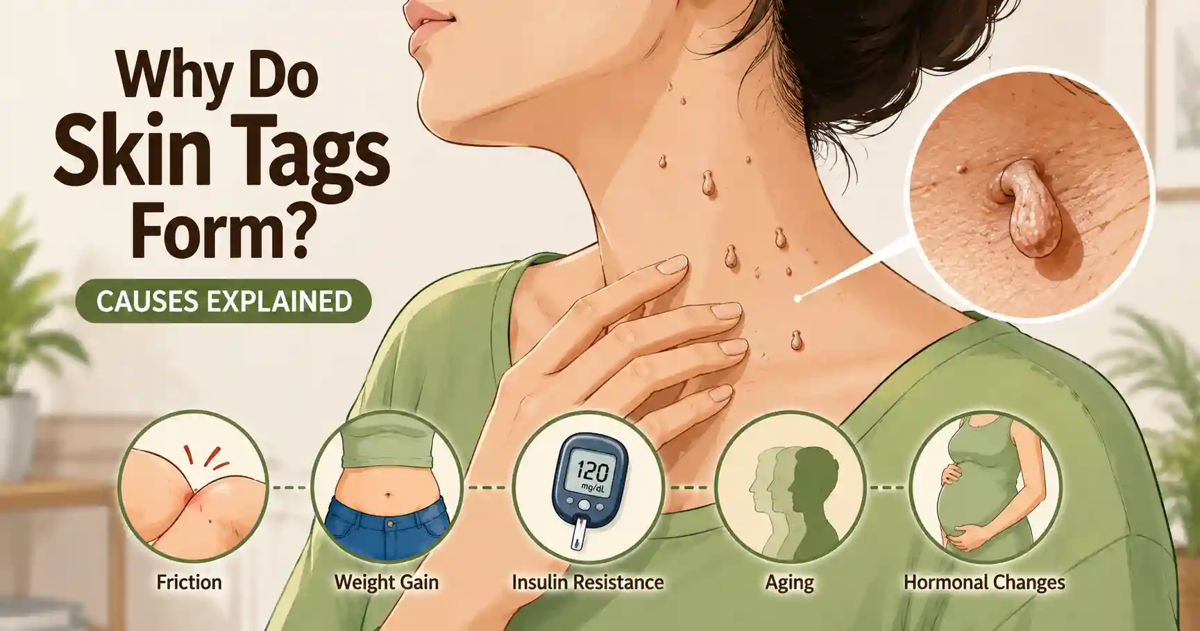 Why skin tags form causes explained