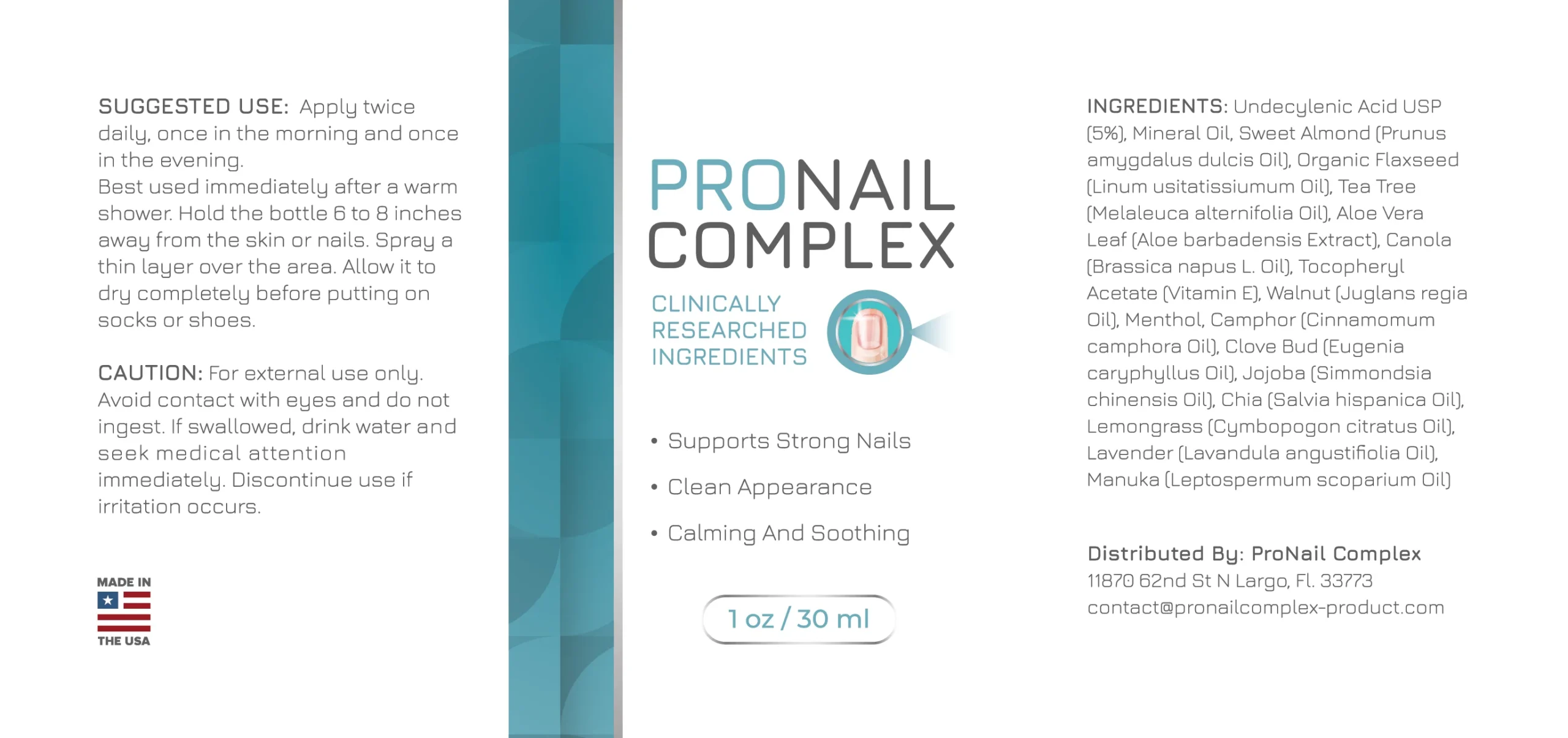 ProNail Complex Ingredients