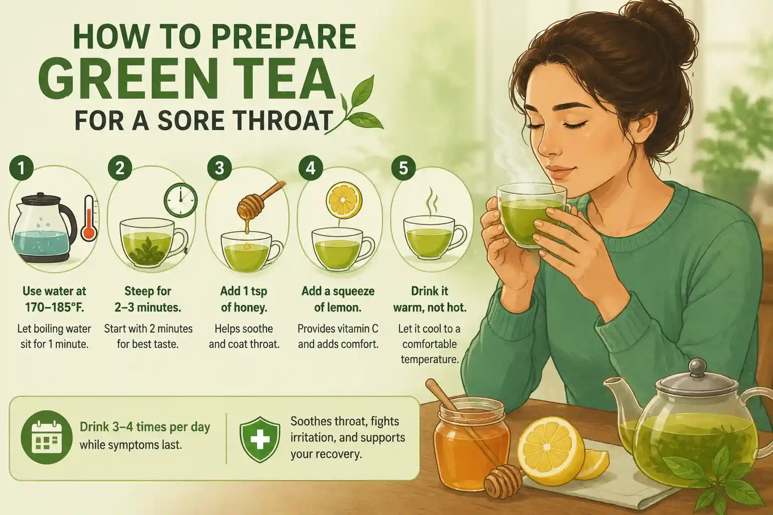 How To Prepare Green Tea For A Sore Throat