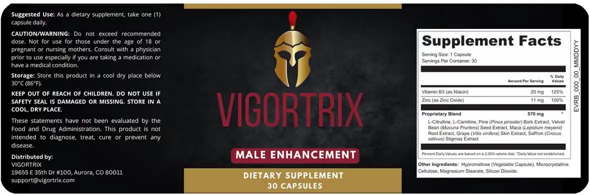 Vigortrix Reviews 2026: Know What Complaints Real Users Have 13 vigortrix-label