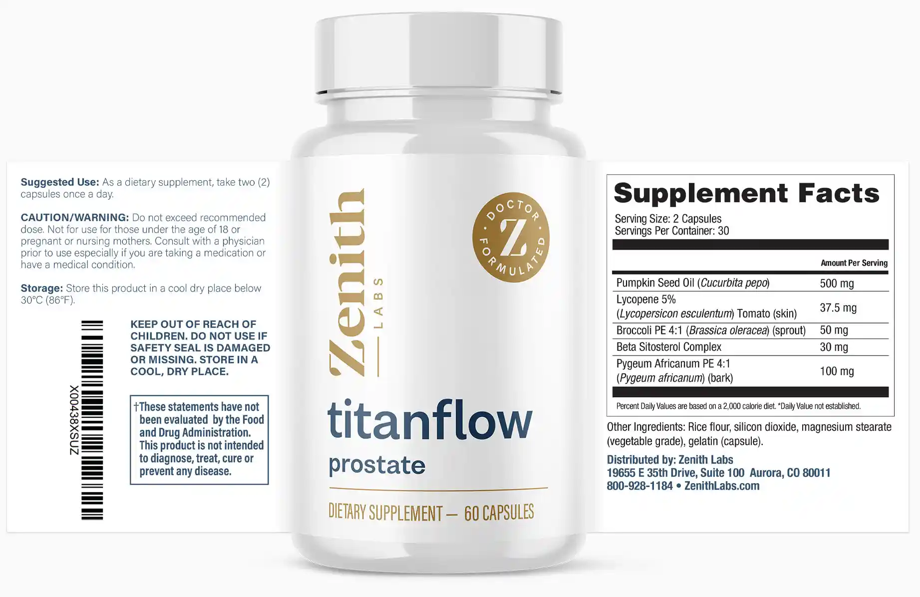 TitanFlow Ingredient Label
