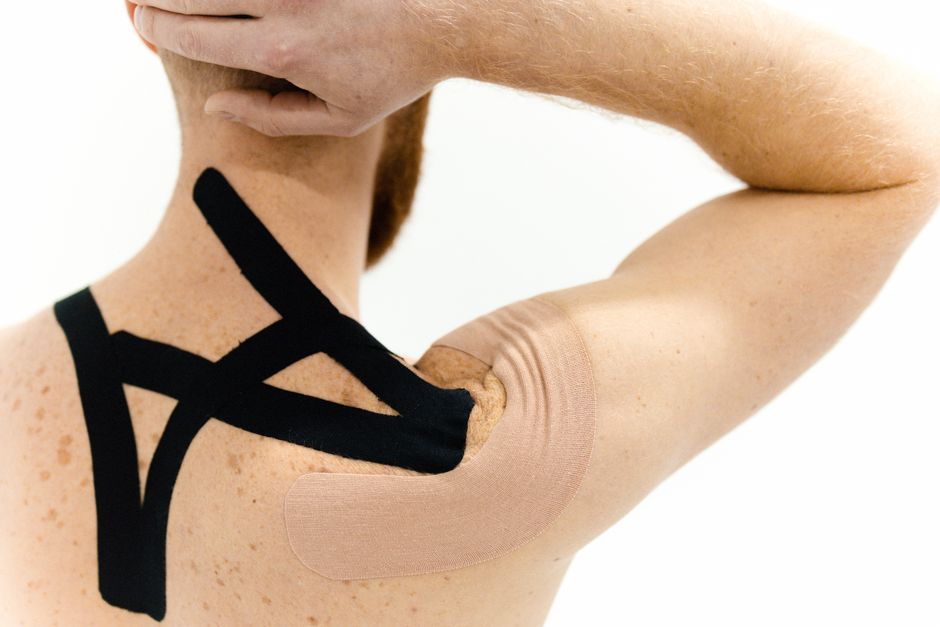 how to apply kt tape to the trapezius muscle