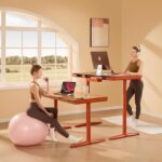 how to lower a standing desk electric manual