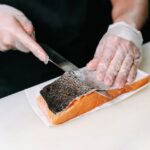 how to take skin off salmon with hot water
