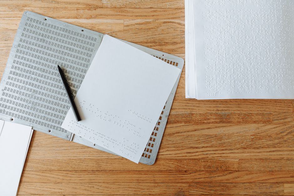 how to write in braille on paper with a slate or brailler